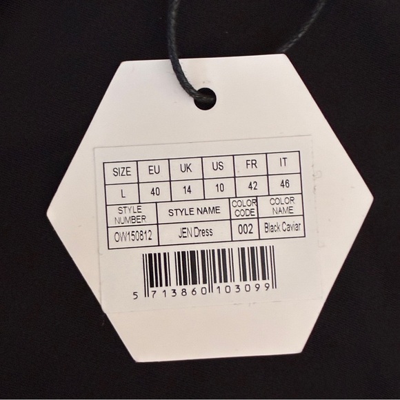 OW Collection Jen Dress Black Caviar Cut Out Mini Stretch Dress Large - Picture 10 of 14